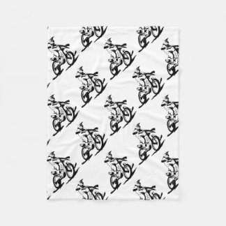 Simple Motorcross Bike en Rider Fleece Deken