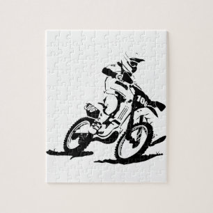 Simple Motorcross Bike en Rider Legpuzzel