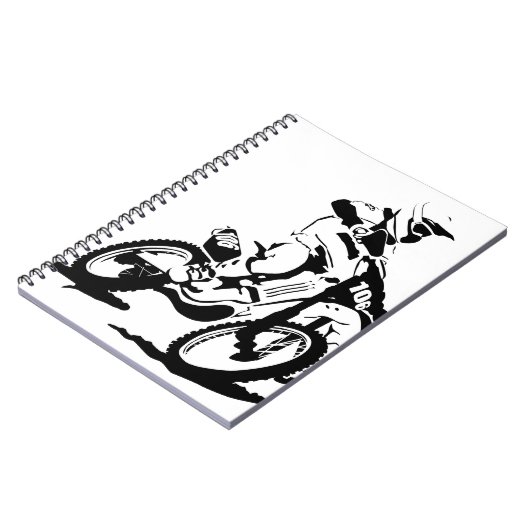 Simple Motorcross Bike en Rider Notitieboek (Linkerzijde)