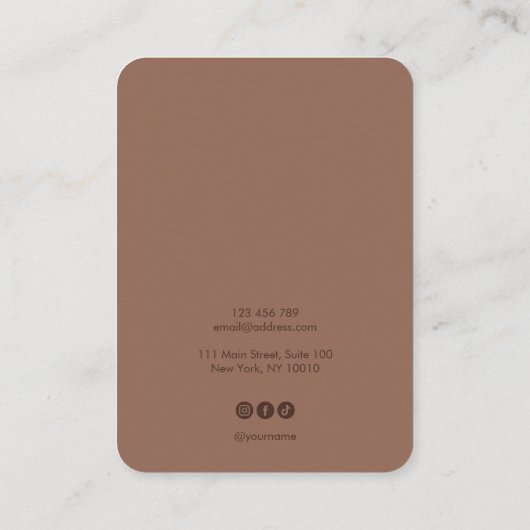 simple mousse de mocha minimale Elevage carte d'af (Dos)