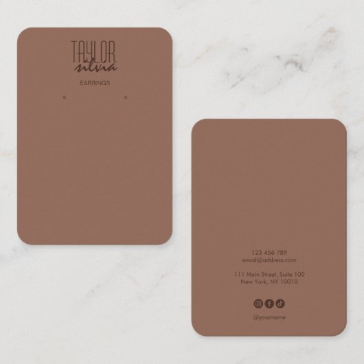 simple mousse de mocha minimale Elevage carte d'af (Devant / Derrière)