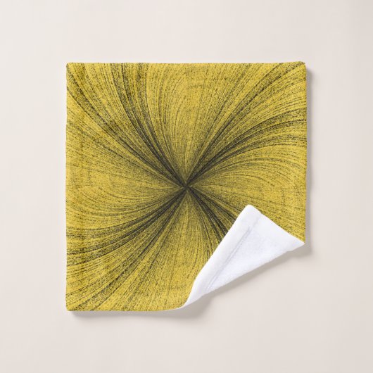 Simple moutarde avec éclaboussure noire (Gant de toilette)