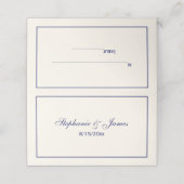 Simple Moyen Marine Bleu Frame Cartes d'escorte Iv (Extérieur déplié)