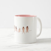 Simple Mug blanche avec Faux Oiseaux de cuivre sur (Devant droit)