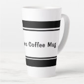 Simple Mug en latte noir et blanc (Angle droit)