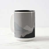Simple mug with gray mountain landscape (Devant gauche)