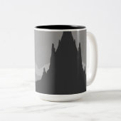Simple mug with gray mountain landscape (Devant droit)