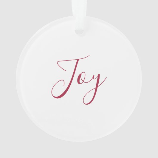 Simple My 1st Christmas Red Script Joy Photo (dos)