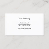 Simple Name Calligraphy Font Networking card Visitekaartje (Achterkant)