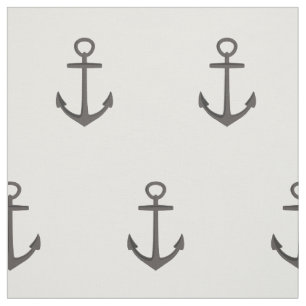 Simple Nautical Anchor Pattern Stof
