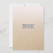 Simple Nautique Sandy Beach Wedding Invitation (Dos)