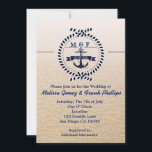 Simple Nautique Sandy Beach Wedding Invitation<br><div class="desc">Simple Nautique Sandy Beach Wedding Invitation. Customisez ceci pour n'importe quel événement.</div>