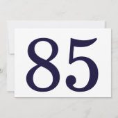 Simple Navy 85e anniversaire de fête Invitation (Dos)
