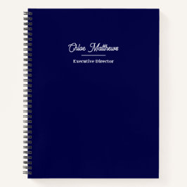 Simple Navy Blue Modern Professional Notitieboek