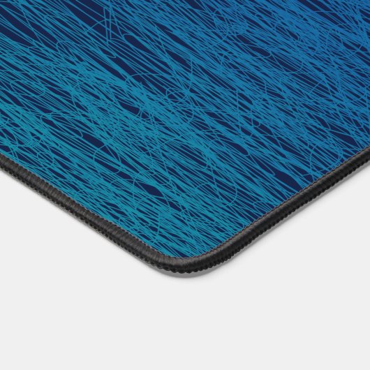 Simple Navy Blue Turquoise Scribble Abstrait (Coin)