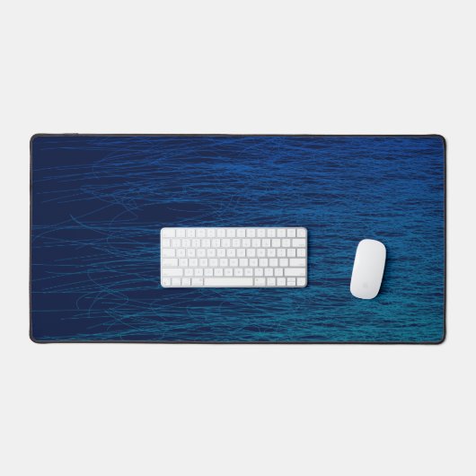 Simple Navy Blue Turquoise Scribble Abstrait (Clavier et souris)