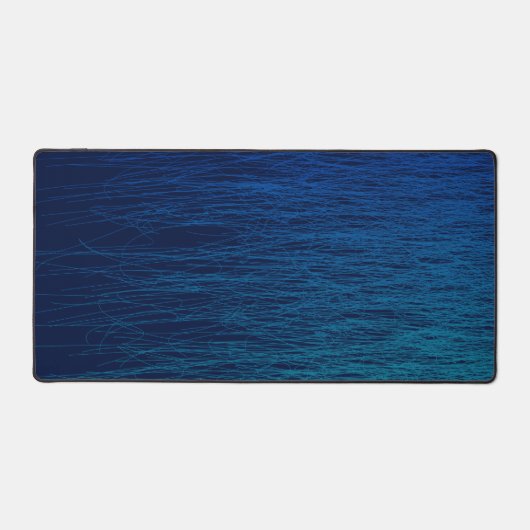 Simple Navy Blue Turquoise Scribble Abstrait (Recto)