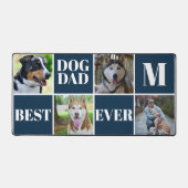 Simple Navy Chien Papa Quatre Photo Collecte Mat (Recto)