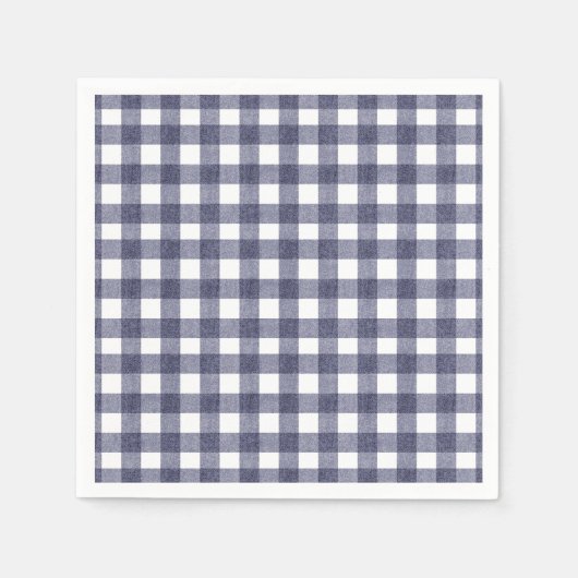 Simple navy gingham servet (Voorkant)