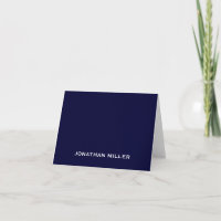 Simple Navy White Typographic Name