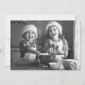 Simple neige Maison de Noël Photo Carte de Noël (Dos)