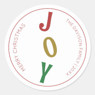 Simple Noël Enveloppe Joie Étiquette Seal et Cadea