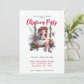 Simple Noël Fairy Party Invitation (Debout devant)