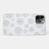 Simple Noël Snowflakes Motif iPhone X Coque (Dos (Horizontal))
