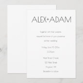 SImple noemt trouwuitnodigingen Kaart (Voorkant / Achterkant)