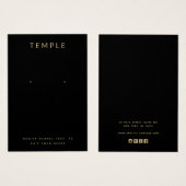 Simple Noir Ajouter votre logo Carte d'affichage d (Devant & derrière)