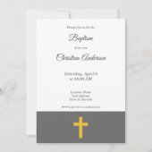 Simple, Noir avec une invitation à la croix d'or B (Devant)