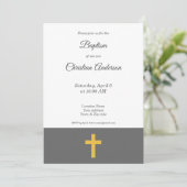 Simple, Noir avec une invitation à la croix d'or B (Debout devant)