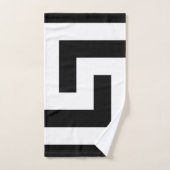 Simple noir blanc clé grecque (Serviette à main)