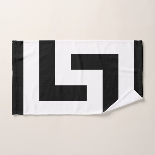 Simple noir blanc clé grecque (Serviette à main)