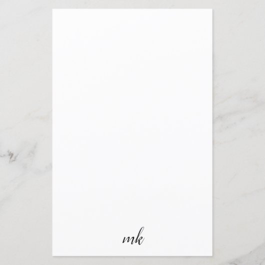 Simple Noir Blanc Moderne Elégant Menu Mariage (Dos)