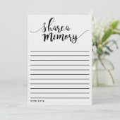 Simple Noir & Blanc Partager Une Carte Mémoire (Debout devant)