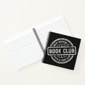 Simple Noir Blanc Retro Style Livre Club Journal (Intérieur)