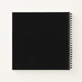 Simple Noir Blanc Retro Style Livre Club Journal (Dos)