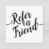 Simple Noir Blanc Script Calligraphie Référence (Devant)