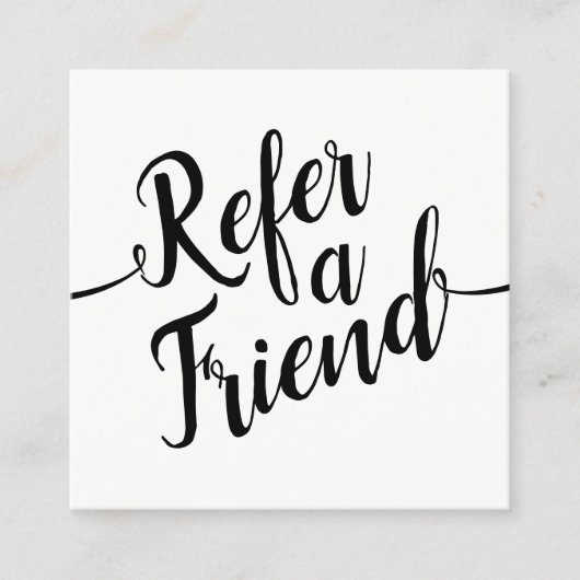 Simple Noir Blanc Script Calligraphie Référence (Devant)