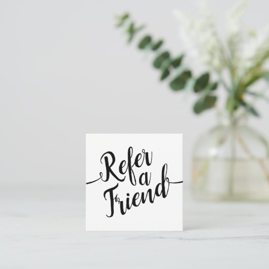 Simple Noir Blanc Script Calligraphie Référence (Debout devant)