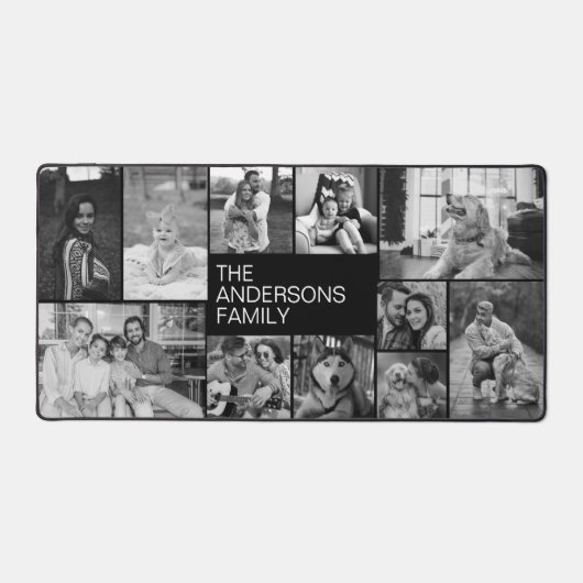 Simple noir et blanc 11 Collage photo de famille (Recto)