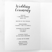 Simple Noir et Blanc Calligraphie Programme de mar (Intérieur en premier)