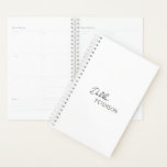 Simple noir et blanc Élégant contemporain moderne<br><div class="desc">Planificateur d'affaires moderne et professionnel noir et blanc avec un design simple et minimal avec votre nom dans un script élégant et une police sans serif contemporaine.</div>