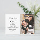 simple noir et blanc enregistrer la carte de date (Debout devant)