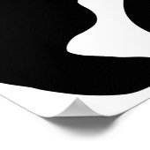 Simple noir et blanc Gros taches de vache Poster d (Coin)