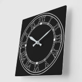 Simple, noir et blanc, horloge murale à la mode (Angle)