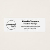 SIMPLE NOIR ET BLANC MODERNE DEUX CÔTÉS LOGO MINI (Devant)