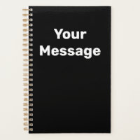 Simple noir et blanc Votre message Modèle texte