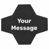 Simple noir et blanc Votre message Modèle texte (Plat)